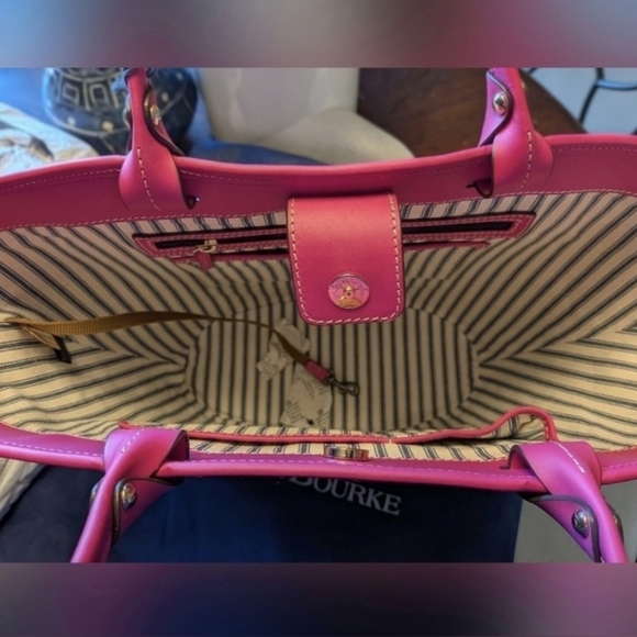 Dooney & Bourke Beacon Woven Atlantic Tote in Magenta & Accessory Set NWT! - Picture 3 of 13